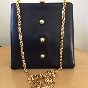 Paloma Picasso Classic Black Leather Purse